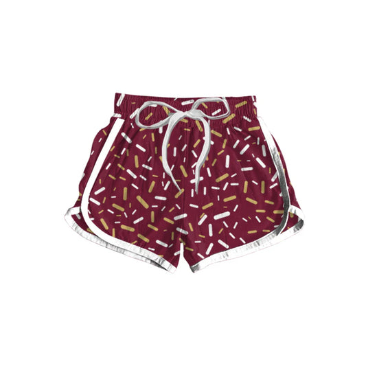 Preorder(moq 5) Baby Girls Red Yellow Sprinkles Team Shorts Bottoms 8.16