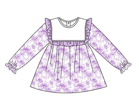 Preorder(moq 5) Boutique Baby Girls Dress Flowers Knee Length Dresses 8.16