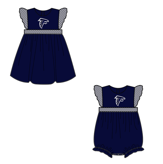 Preorder(moq 5) Kids Girls Dress Match Baby Rompers