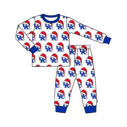 Preorder(moq 5) Baby Kids UK Team Team Christmas Top Pants Lounge Wear Pajamas Sets 8.11
