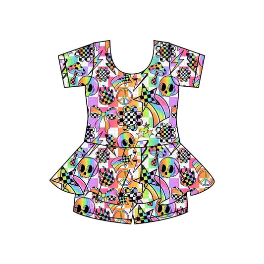 Preorder moq 5 Baby Girls Flower stars Short Sleeves Top Shorts Sets 5.8