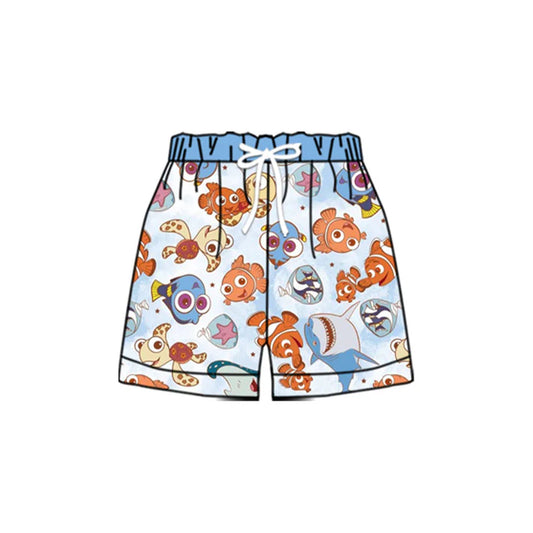 Preorder (moq 5)Baby Boys Cartoon Fishes Swimming Trunks Shorts Bottom 1.9