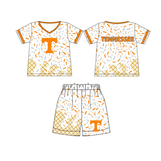 preorder(moq 5) Baby Boys Tennessee Team Short Sleeve Tee Shirt Shorts Clothes Sets 5.29