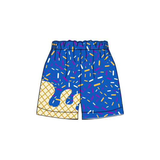 Preorder(moq 5) Baby Boys Team Blue Ice Cream Drips Sports Shorts 5.7