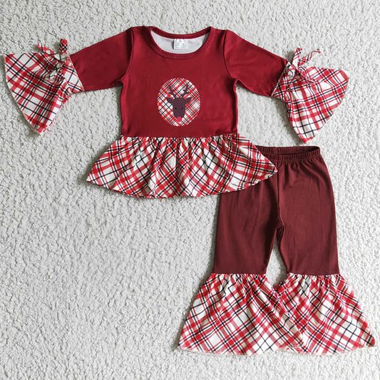 Toddler Baby Girl Clothes with Bow Christmas Girls Outfits GLP0202