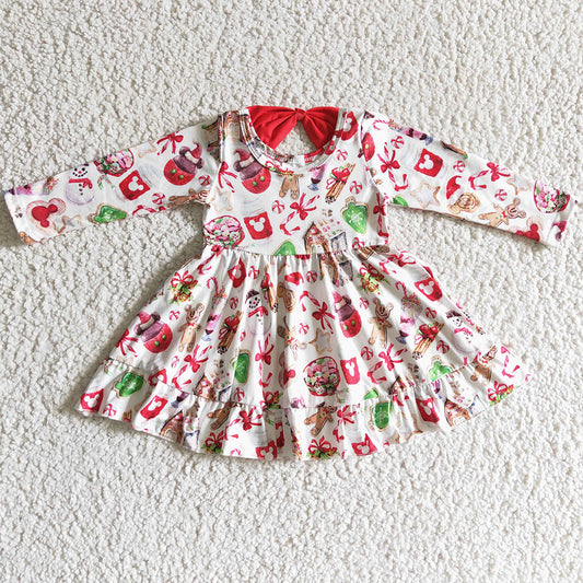 RTS Baby Girl Dress Christmas Boutique Girls Twirl Dresses GLD0140