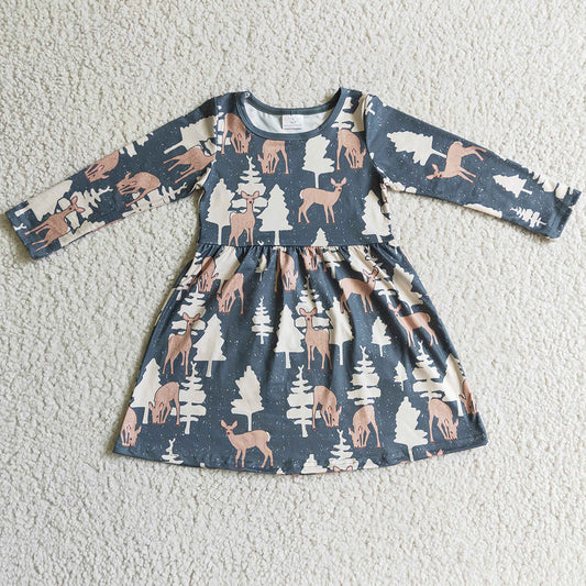 Boutique Baby Girl Dress Christmas Toddler Girls Dress GLD0152