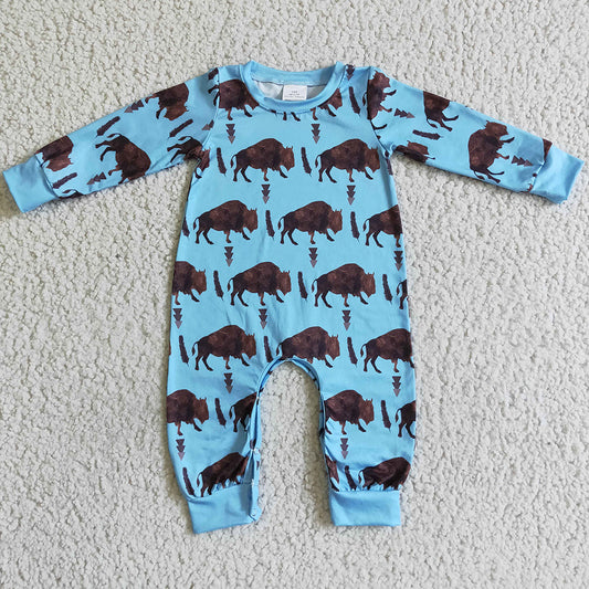 Cute Infant Baby Boys Romper Cow Printed LR0057