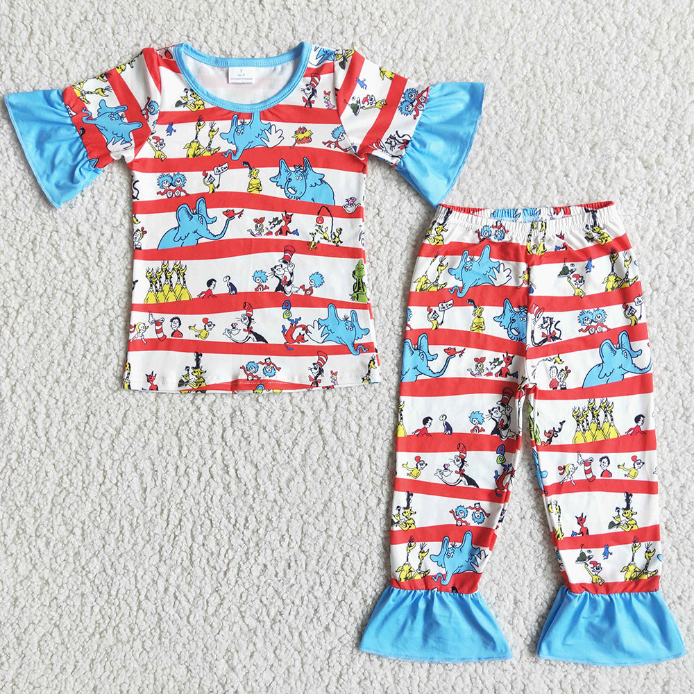 New Kids  Clothes Girls Pajamas Cartoon Boutique Baby Girls Nightgrown Sibling Pajamas Spring Boy Pajamas Outfit E5-11