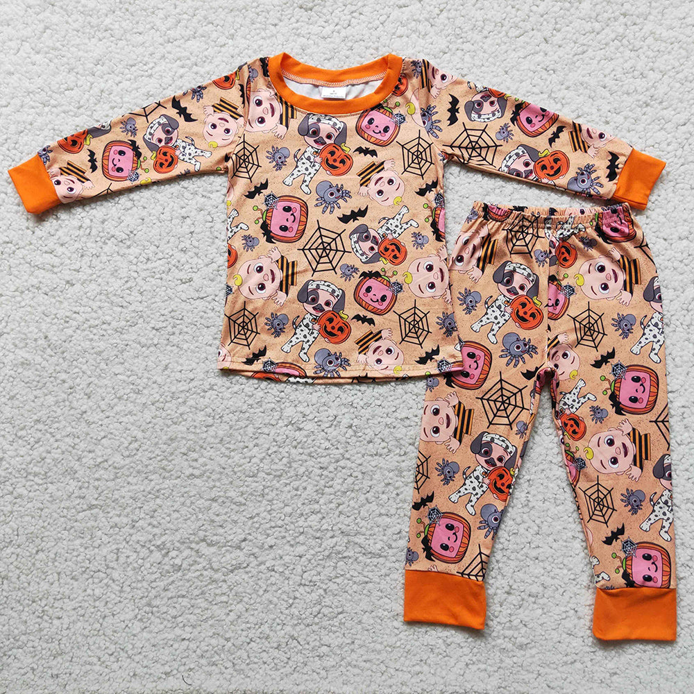 Baby Boys Pajamas Set Halloween Cartoon Boutique Boys Pajamas Sleepwear Nightgown 6 A10-5