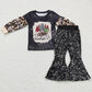 Hot Sale Baby Girl Clothes Merry Christmas Outifts Girl Outfits Boutique Hoodie Top Sequins Bell Pants Set E5-30 BT0037