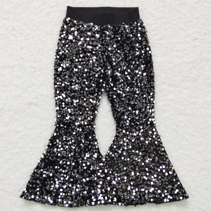 Hot Sale Baby Girl Clothes Merry Christmas Outifts Girl Outfits Boutique Hoodie Top Sequins Bell Pants Set E5-30 BT0037
