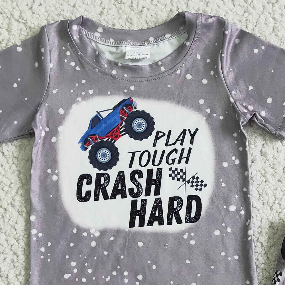 New Arrival Baby Boy Clothes Sets Car Print Boutique Kids Clothing Summer Boys Boutique Outfits BSSO0070