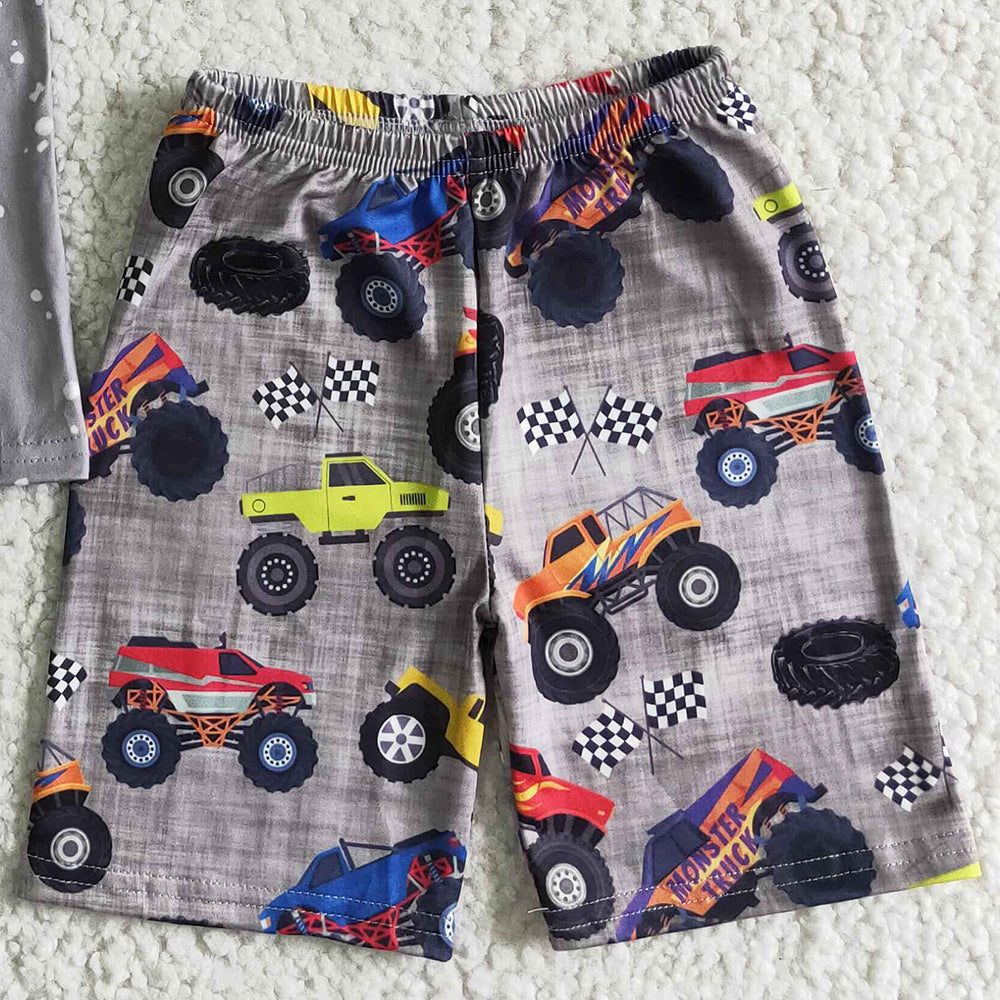 New Arrival Baby Boy Clothes Sets Car Print Boutique Kids Clothing Summer Boys Boutique Outfits BSSO0070