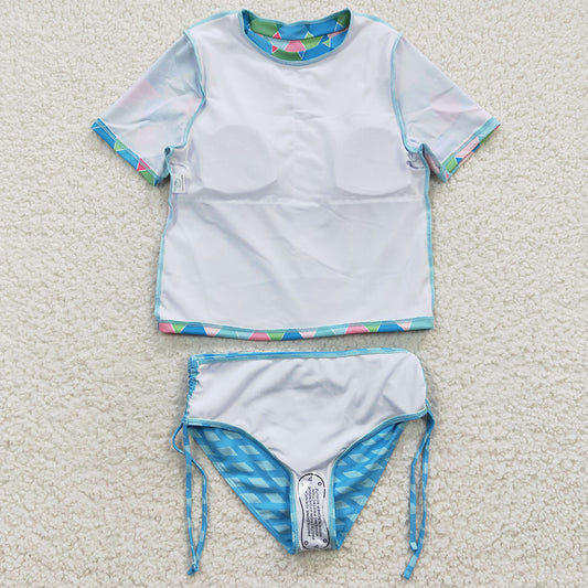 Hot Sale Baby Girls Swimsuit Colorful Boutique 2 pieces Swimsuits S0114