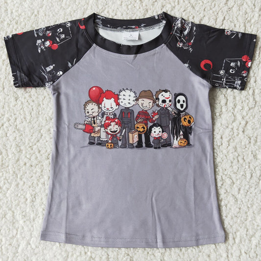 Hot Sale Kids Clothes Boys T-shirt Short Sleeve Halloween Sibling Clothes Girls Bell Bottom Outfits A2-4