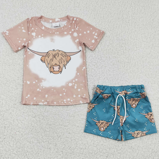 Hot Sale Baby Boys Clothes Short Sleeve Shorts Set BSSO0198