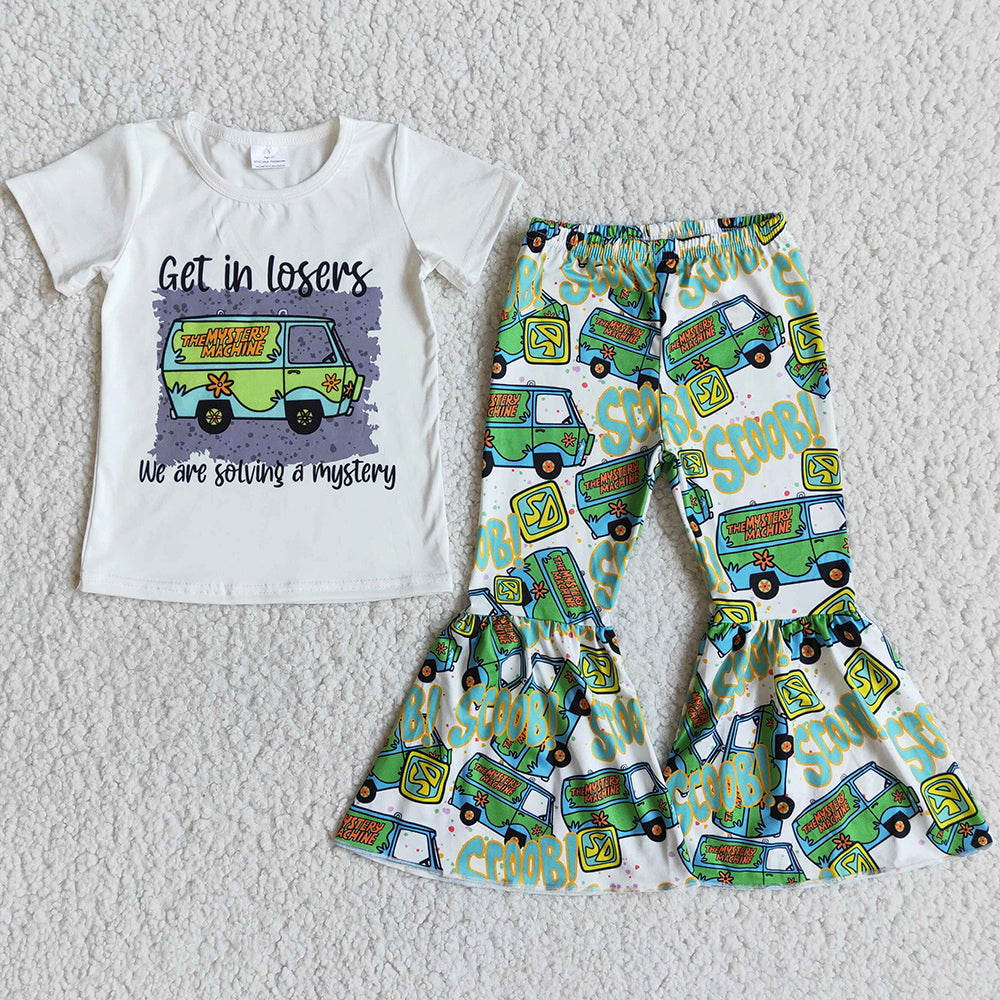 Baby Girl Clothes Short Sleeve Bell Pants Sets Spring Kids Clothing Girls Toddler Outfits E8-2