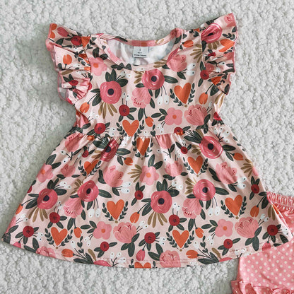 Fashion Baby Girl Designer Clothes Flower Cute Kids Clothes Girls Outfits Cute Toddler Girl Clothes Set B6-13