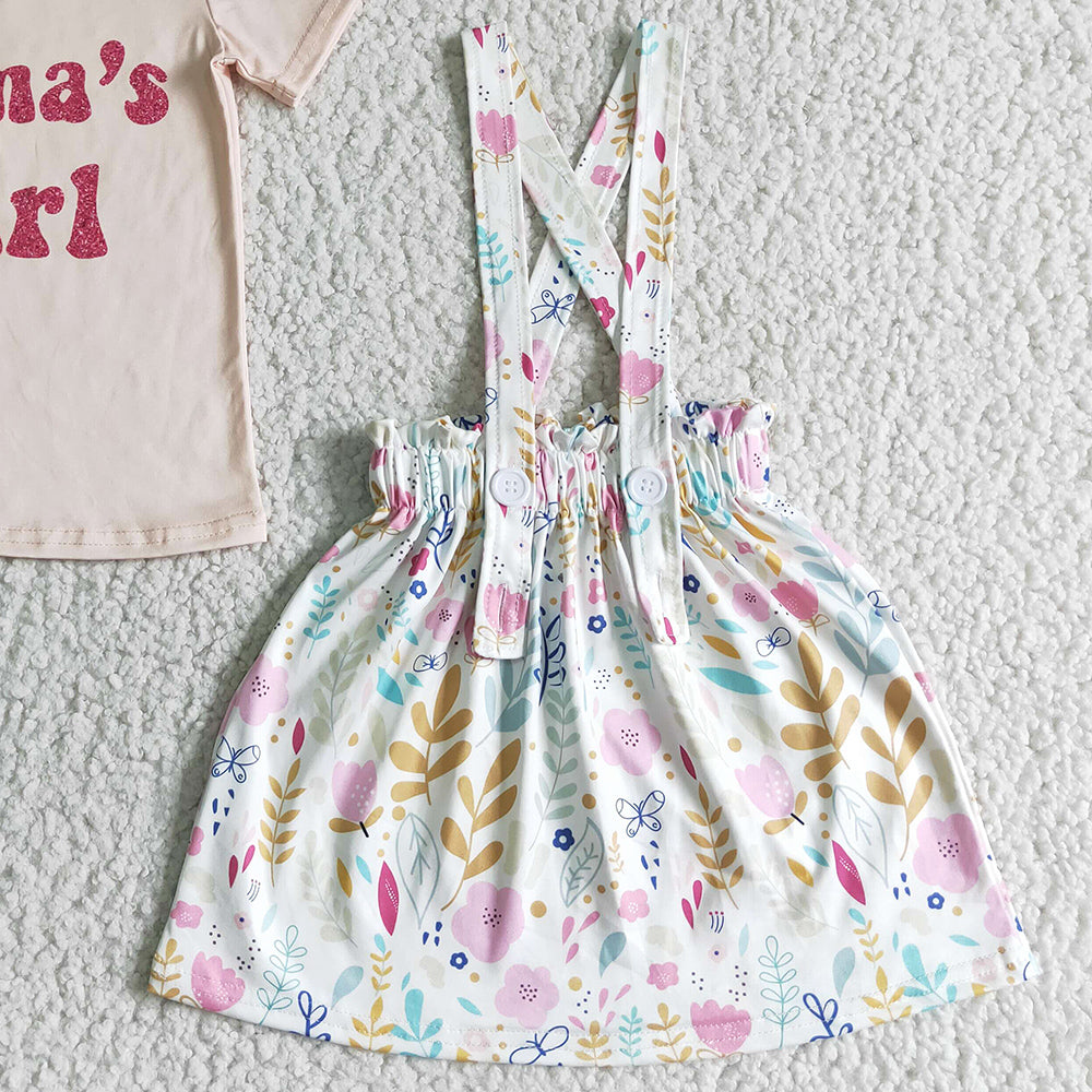 New Arrival Baby Girl Clothes Strap Dress Set Mama`s Girls Boutique Clothes Girls Overalls Dress Fashion Toddler Outfits GSD0020