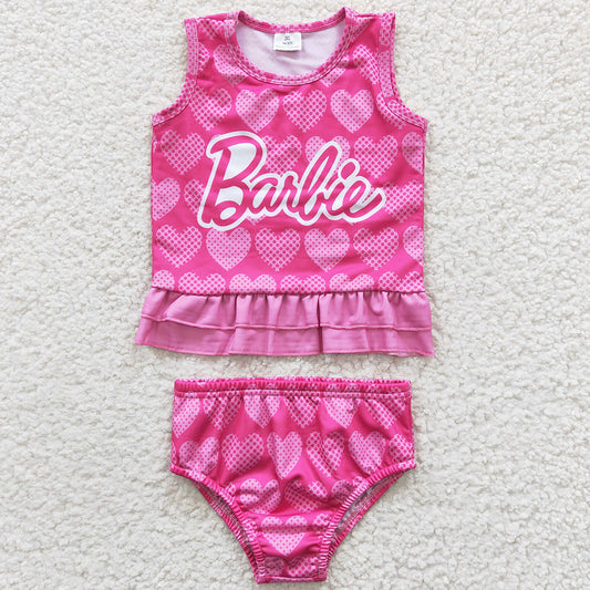 Boutique Baby Girls Swimsuit Pink 2pcs Swimsuits GBO0077