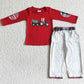 Fashion Boys Clothing Set Embroidery Car Boutique Kids Outfits BLP0013