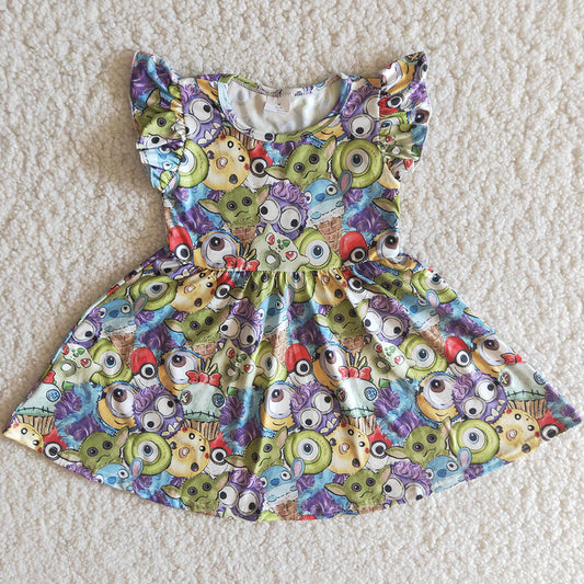 Summer Baby Girl Dresses Short Sleeve Fashion Girls Dress B16-2