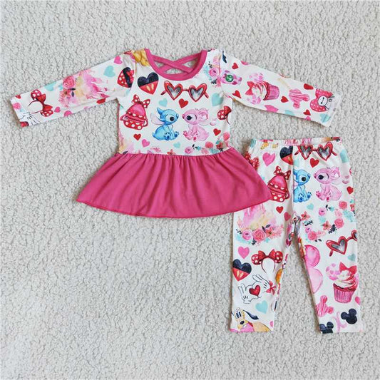 Boutique Girls Clothing Valentine's Day Toddler Kids Outfits 6 B1-33