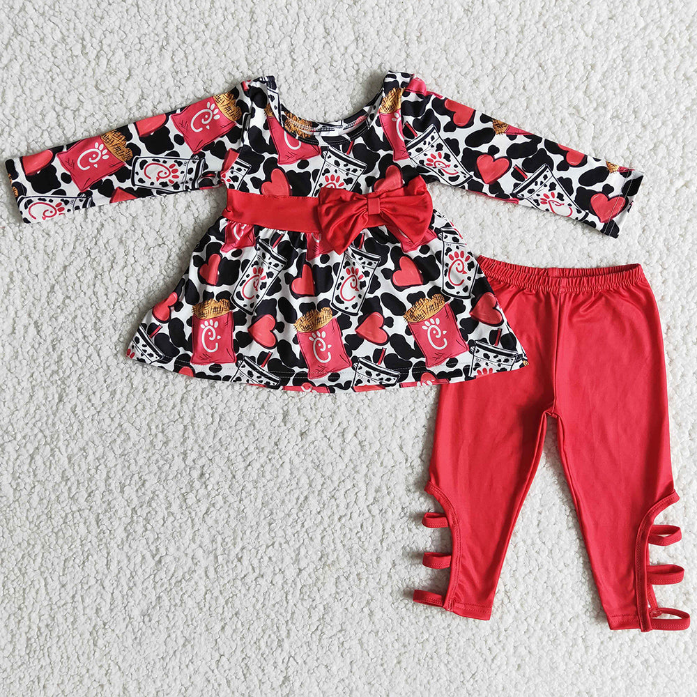 Valentine's Day Girls Clothes Set Boutique Children Clothing 6 A25-30