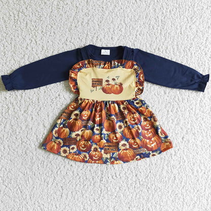 New Design Girls Clothes Suspender Skirt Set Halloween Kids Outfits GLD0031