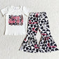 New Arrival Baby Girl Clothes Cow Printed Cute Kids Designer Clothes Girls Toddler Outfits Fashion Girls Clothing Children Sets E7-2