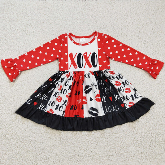 Valentine's Day Girls Twirl Dress Love Boutique Baby Girl Dress GLD0174