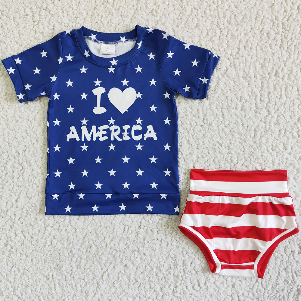 New Arrival Baby Girl Clothes Bummie July 4th Girls Boutique Clothing Bummies Shorts Outfits Fashion Girls Clothing GBO0039