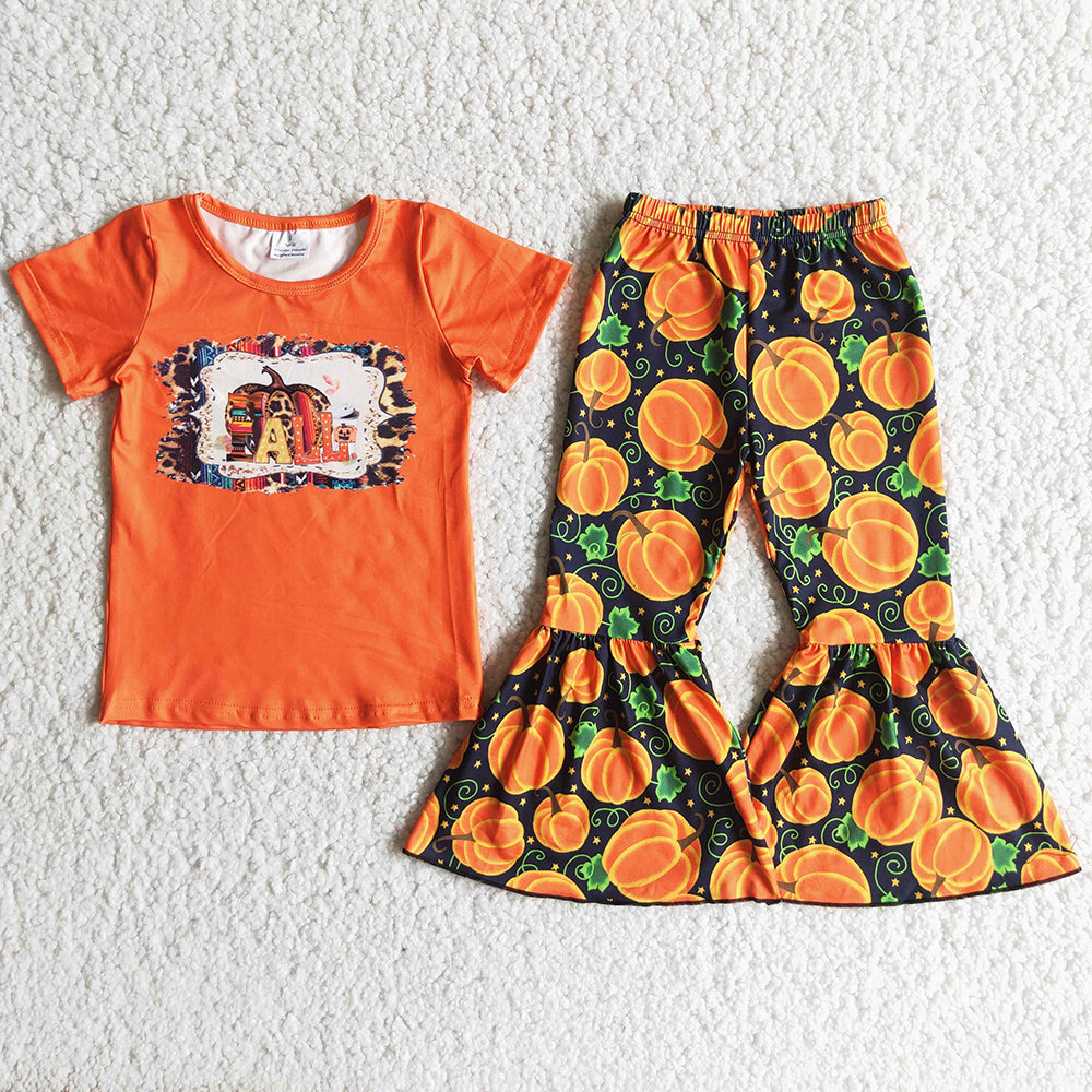 RTS Wholesale Kids Clothing Sets Halloween Toddler Baby Girls Clothes B6-1