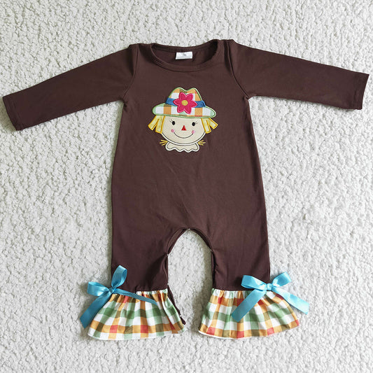 Infant Boys Romper Scarecrow Embroidery Boutique Jumpsuit LR0034