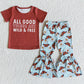 New Fashion Baby Girls Clothes Short Sleeve Bell Bottom Outfits E7-28 4.18