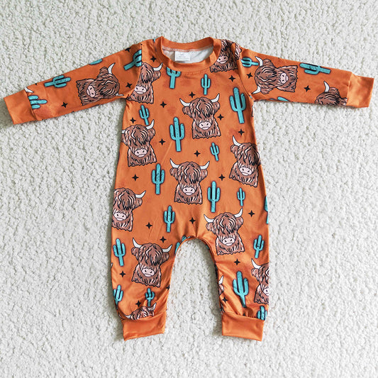 Boutique Infant Baby Boys Romper Cow Print Cute Baby Clothing LR0060