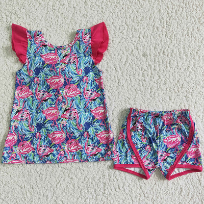 Summer Boutique Girls Dress Cute Baby Girl Clothes Set Boutique Kids Sibling Clothing Sister Outfits GSD0078