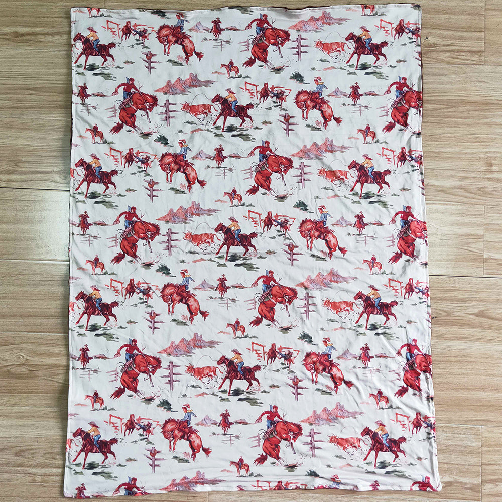 New Baby Blankets Horse Riding Cute Boutique Infant Baby Girls Blankets Soft High Quality Blankets 29*43 inches BL0012