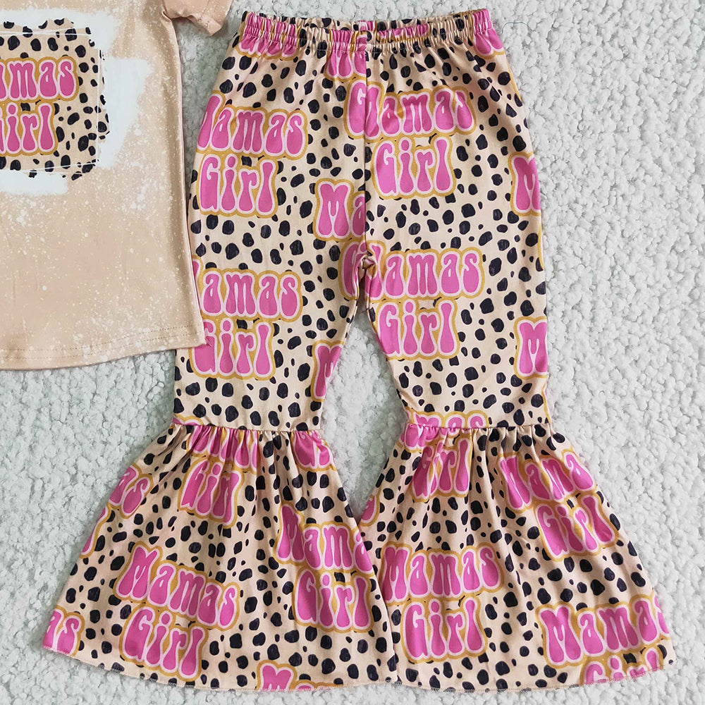 RTS Wholesale Baby Girl Clothes Short Sleeve Bell Pants Set Boutique Mamas Girls Kids Clothes Fashion Girls Clothing Outfits GSPO0078