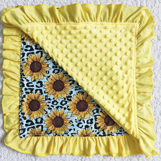 Hot Sale Infant Baby Blankets Sunflower Print Fashion Toddler Baby Girls Blanket High Quality Soft Kids Boutique Baby Blankets BL0005