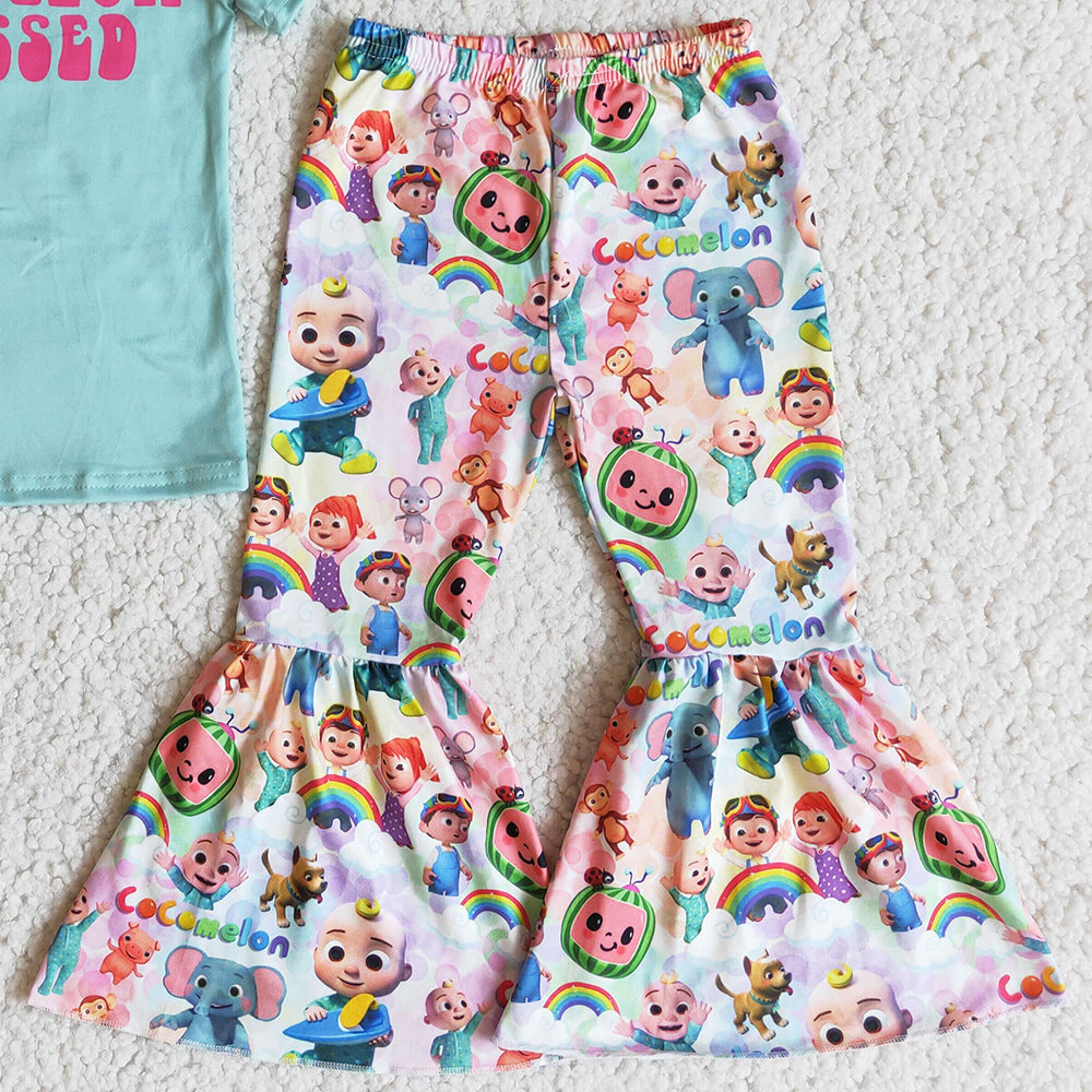 Kids Clothes Girls Boutique Girls Clothing Cute Cartoon Wholesale Baby Girl Clothes E6-4