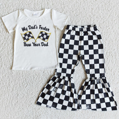 Wholesale Baby Girl Clothes Children Outfit Fashion Kids Designer Clothes Girls Bell Pants Sets E8-29
