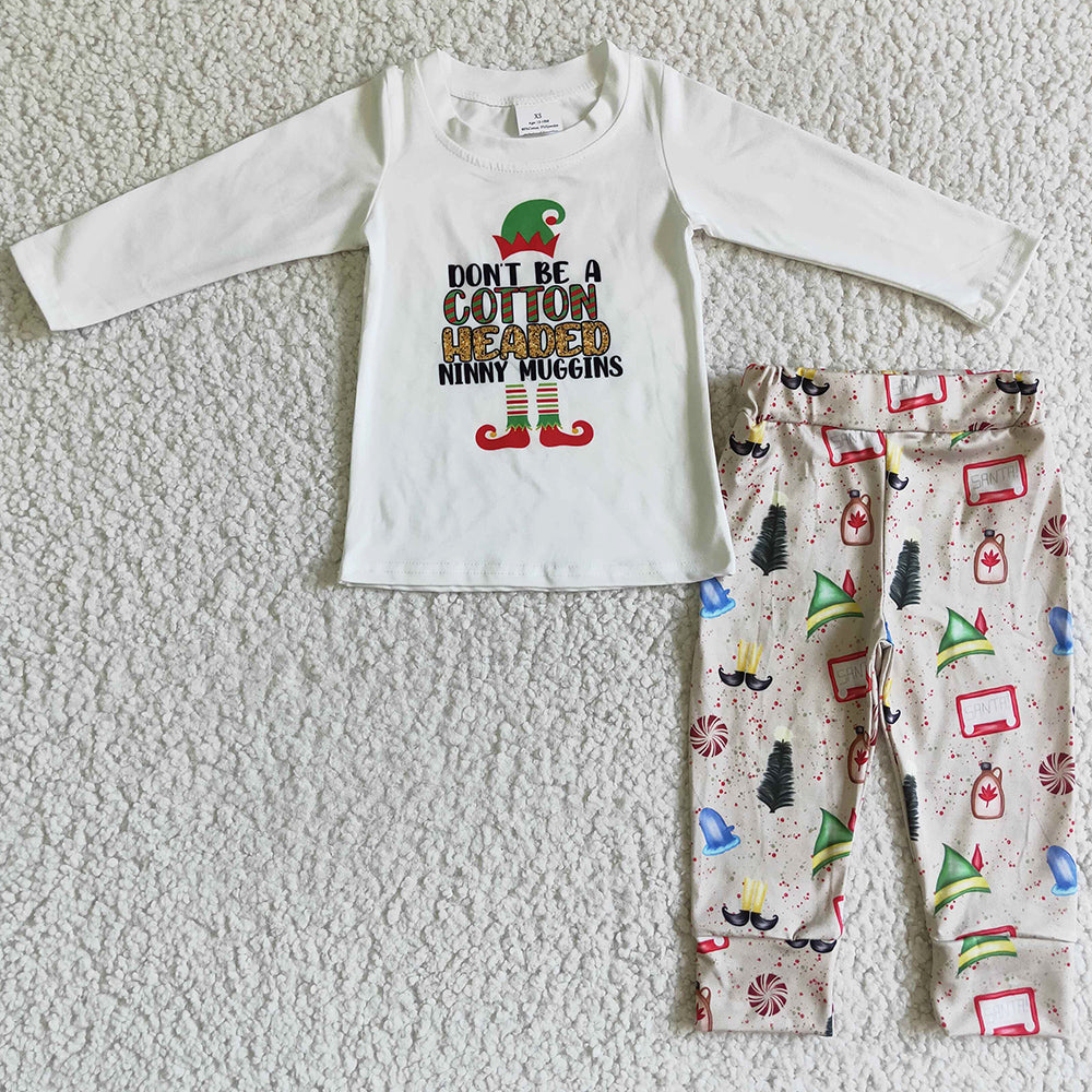 Christmas Toddler Baby Girl Clothes Long Sleeve Long Pants Set GLP0078