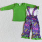 New Fashion Baby Girls Clothes Mardi Gras Boutique Children Clothing Girls Overall Sets Wholesale Kids Clothes 6 A28-19