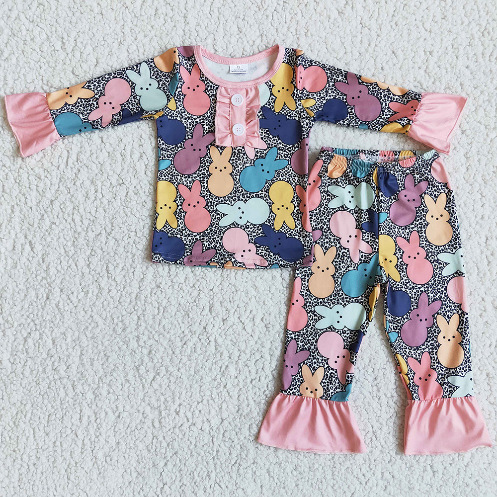 New Fashion Kids Designer Clothes Boys Pajamas Set Easter Bunny Cute Sibling Pajamas Boutique Girls Pajamas Boys Girls Nightgown