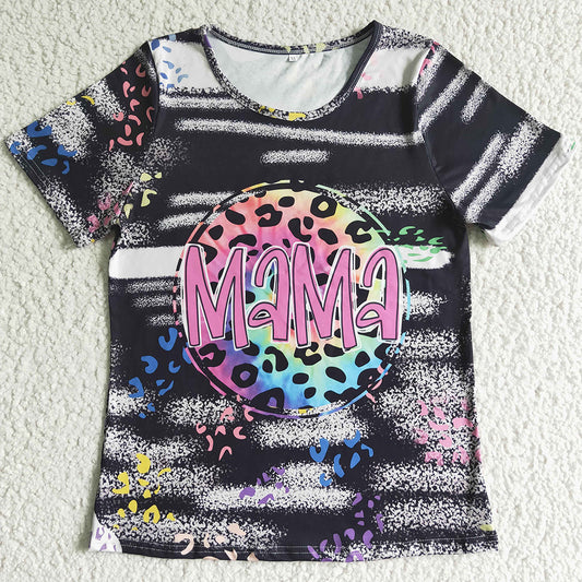 Mommy and Me T-shirts Leopard Mini Mama's Girl Matching T-Shirts Mommy and Me Clothes Top Mother Daughter Baby Girls Shirts GT0003