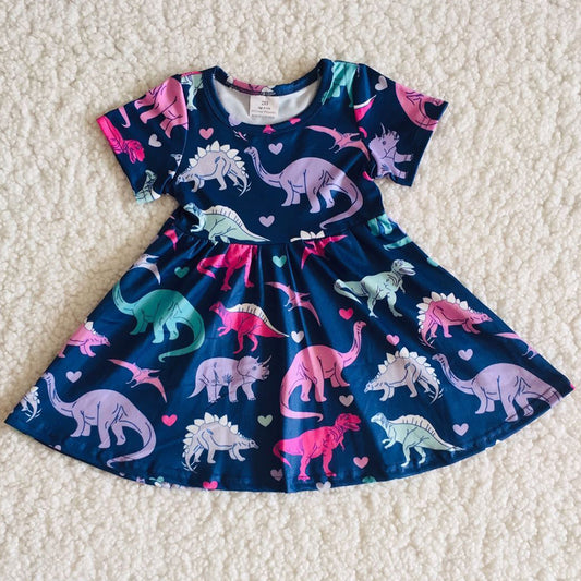 Hot Sale Baby Girls Dress Dinosaur Boutique Girl Dresses Summer A0-12