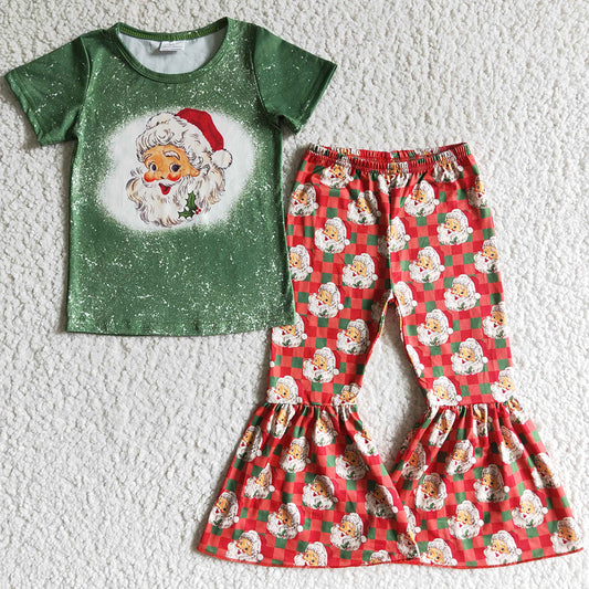Santa Claus Print Cute Infant Baby Romper Boutique Christmas Kids Clothing LR0137