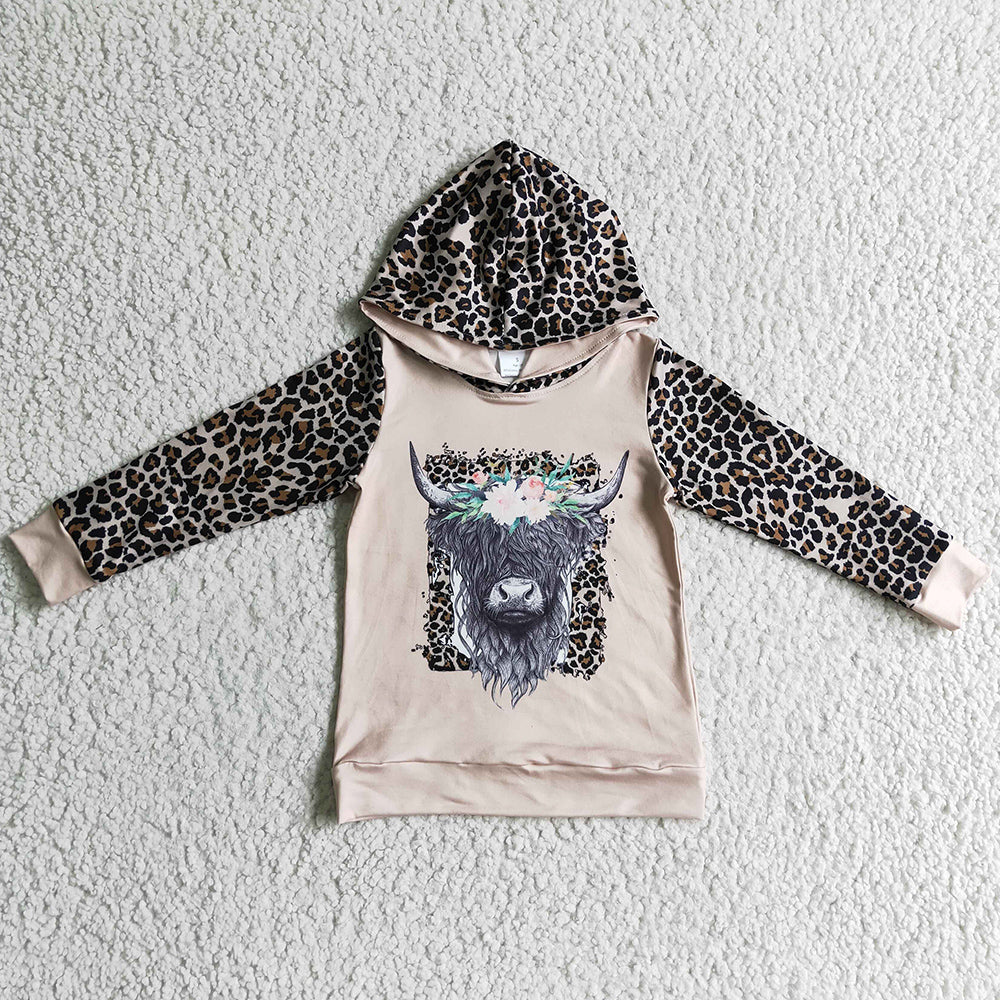 Hot Sale Boys Clothes Hooded Top Cow Print Kids Girls Hoodies Clothing GT0069